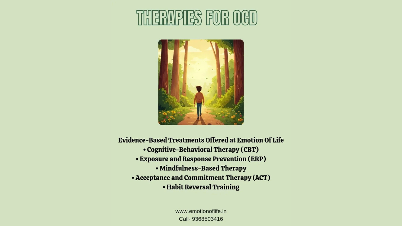 Overcome OCD naturally with evidence-based therapies – CBT, ERP, and ACT at Emotion of Life, guided by Shyam Gupta and Pratibha Gupta