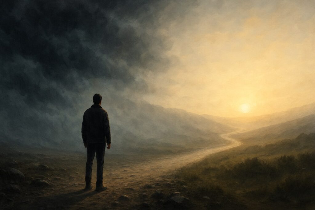 Person finding peace after recovering from Existential OCD at Emotion of Life