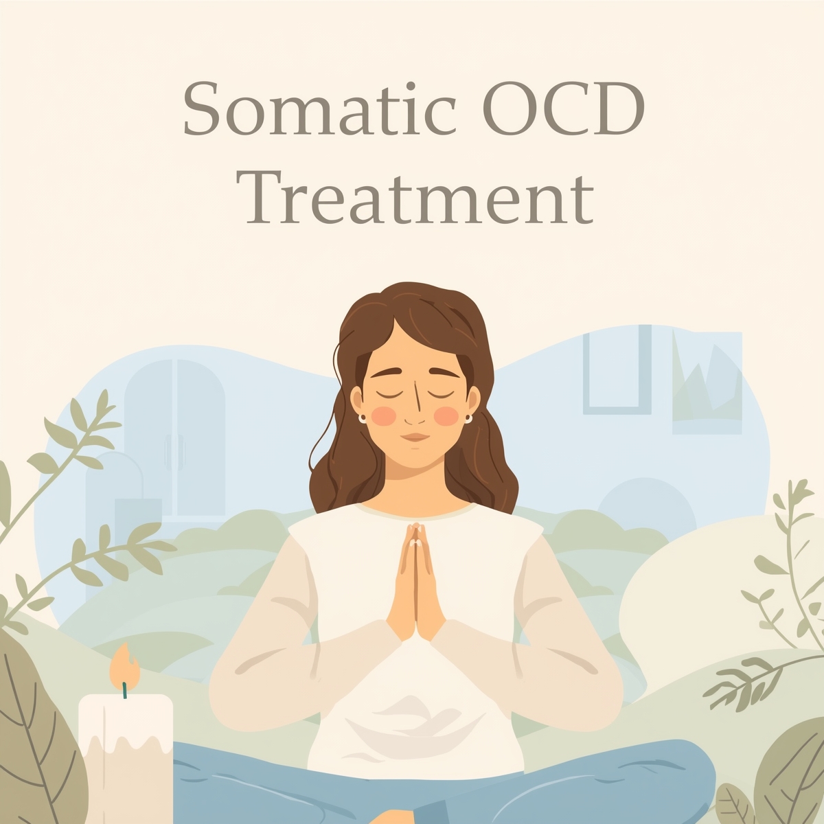 Person feeling anxious and hyper-aware of body sensations due to Somatic OCD