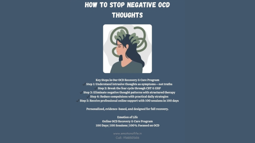 How to Stop Negative Thoughts with CBT and ERP Therapy at Emotion of Life