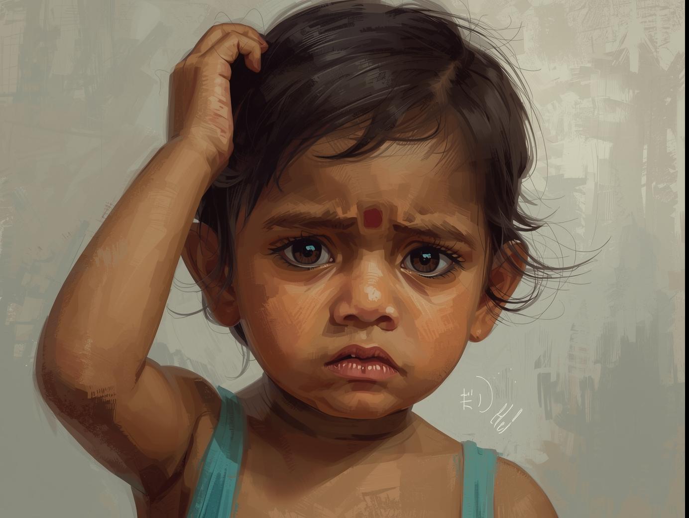 Child struggling with Hair Pulling OCD (Trichotillomania)