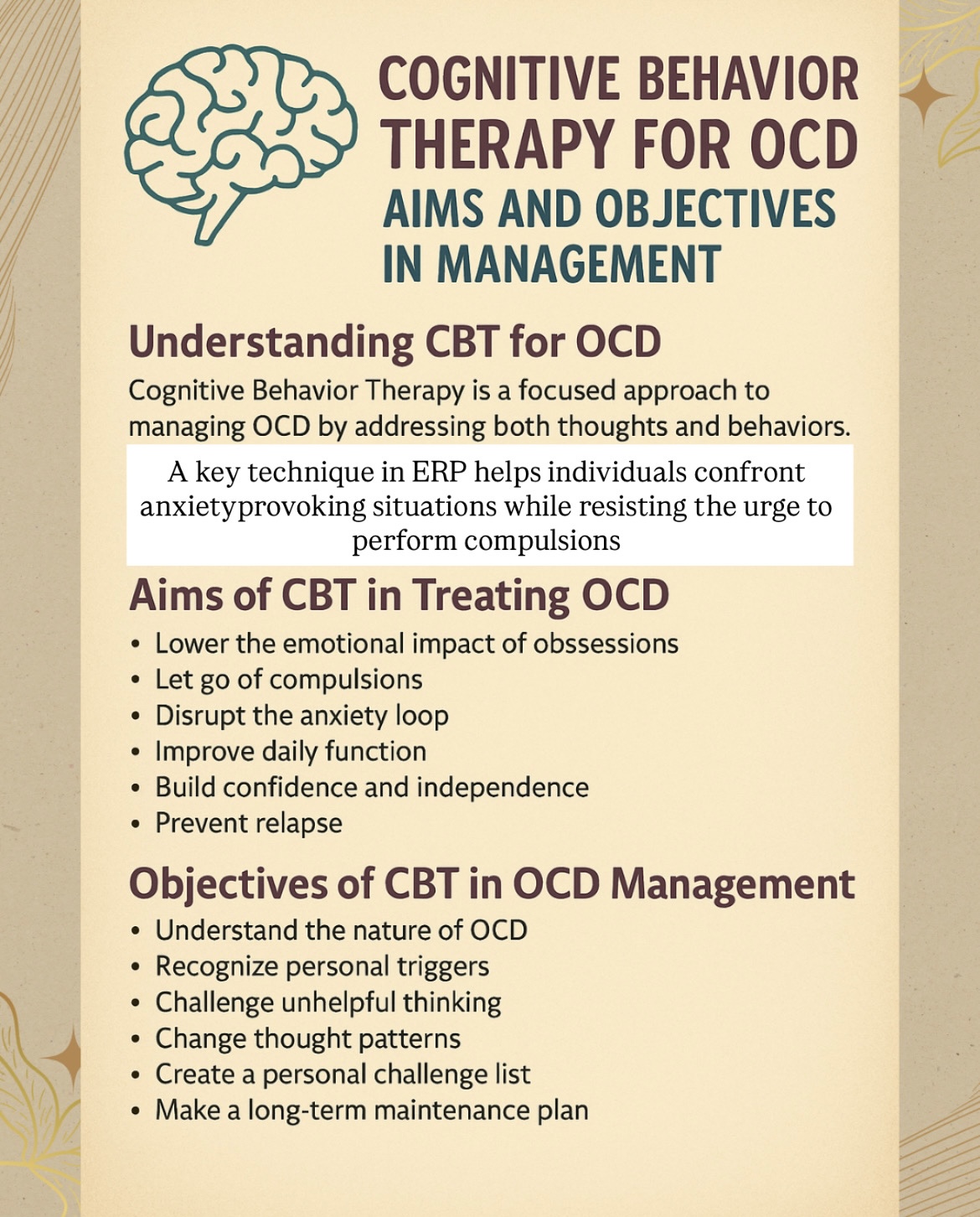 Cognitive Behavioral Therapy for OCD