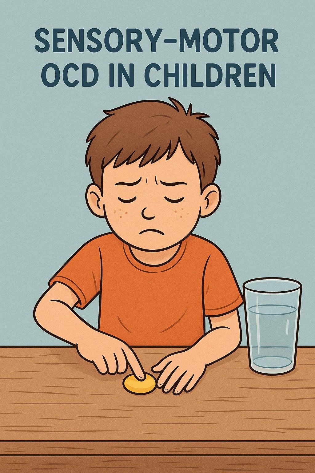 Child focusing on breathing and body sensations due to Sensory Motor OCD