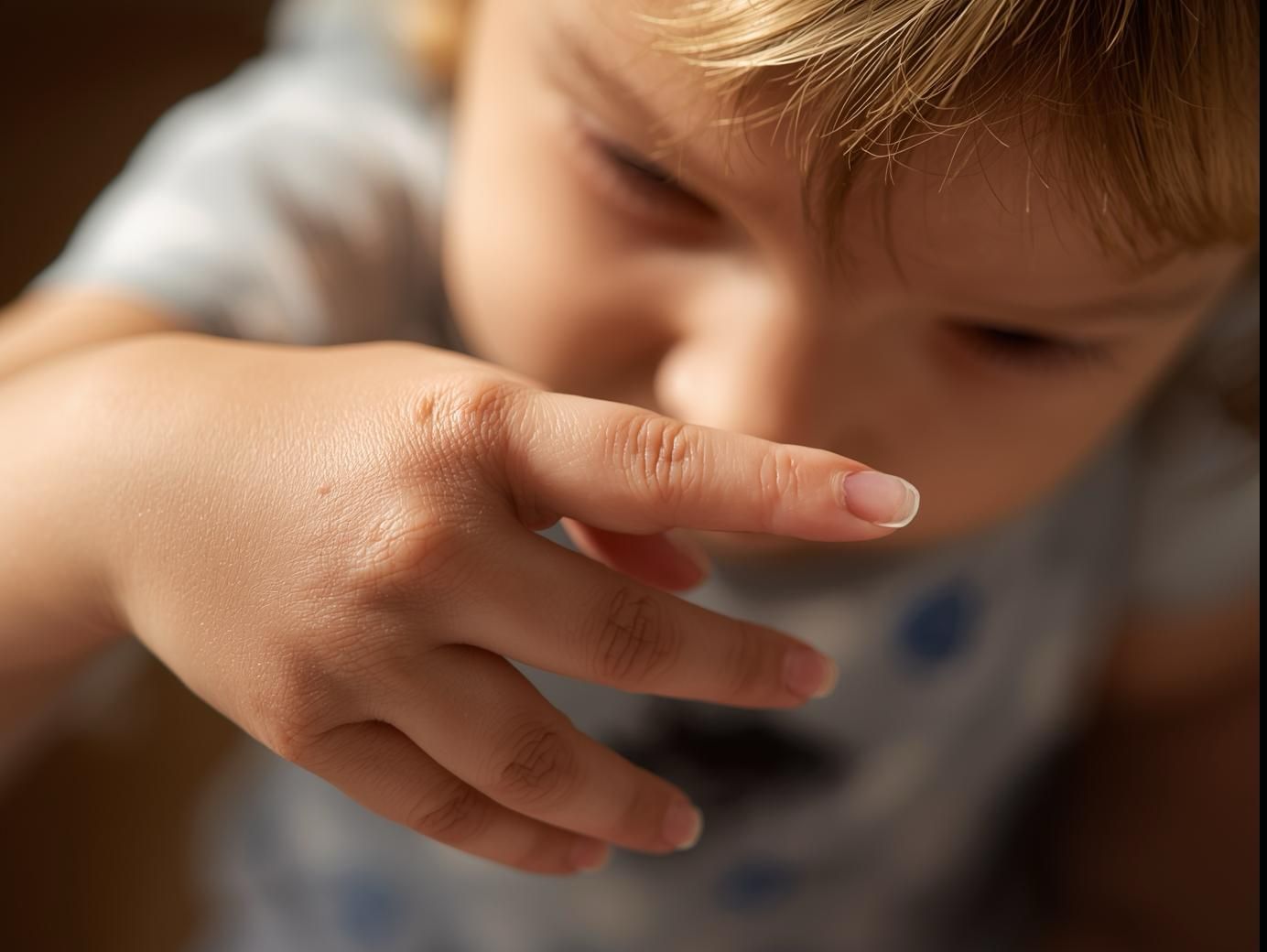 Child struggling with skin picking OCD and anxiety