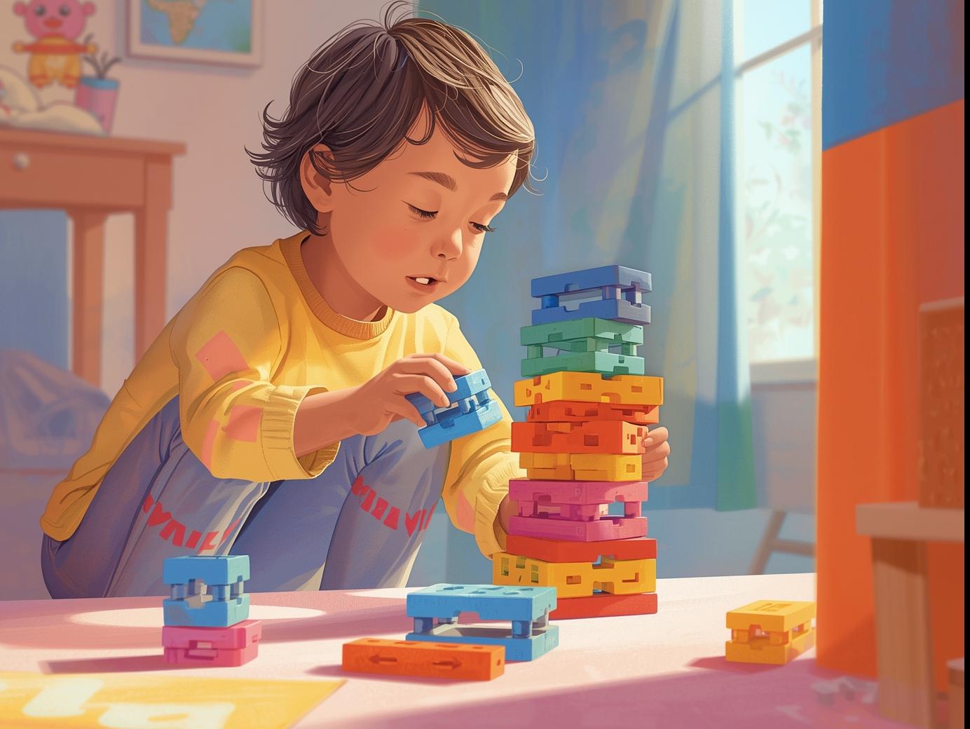 Child experiencing both OCD symptoms and tics, representing Tourettic OCD in children