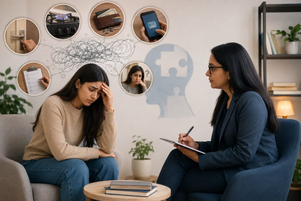 therapy for compulsive checking OCD using CBT and ERP